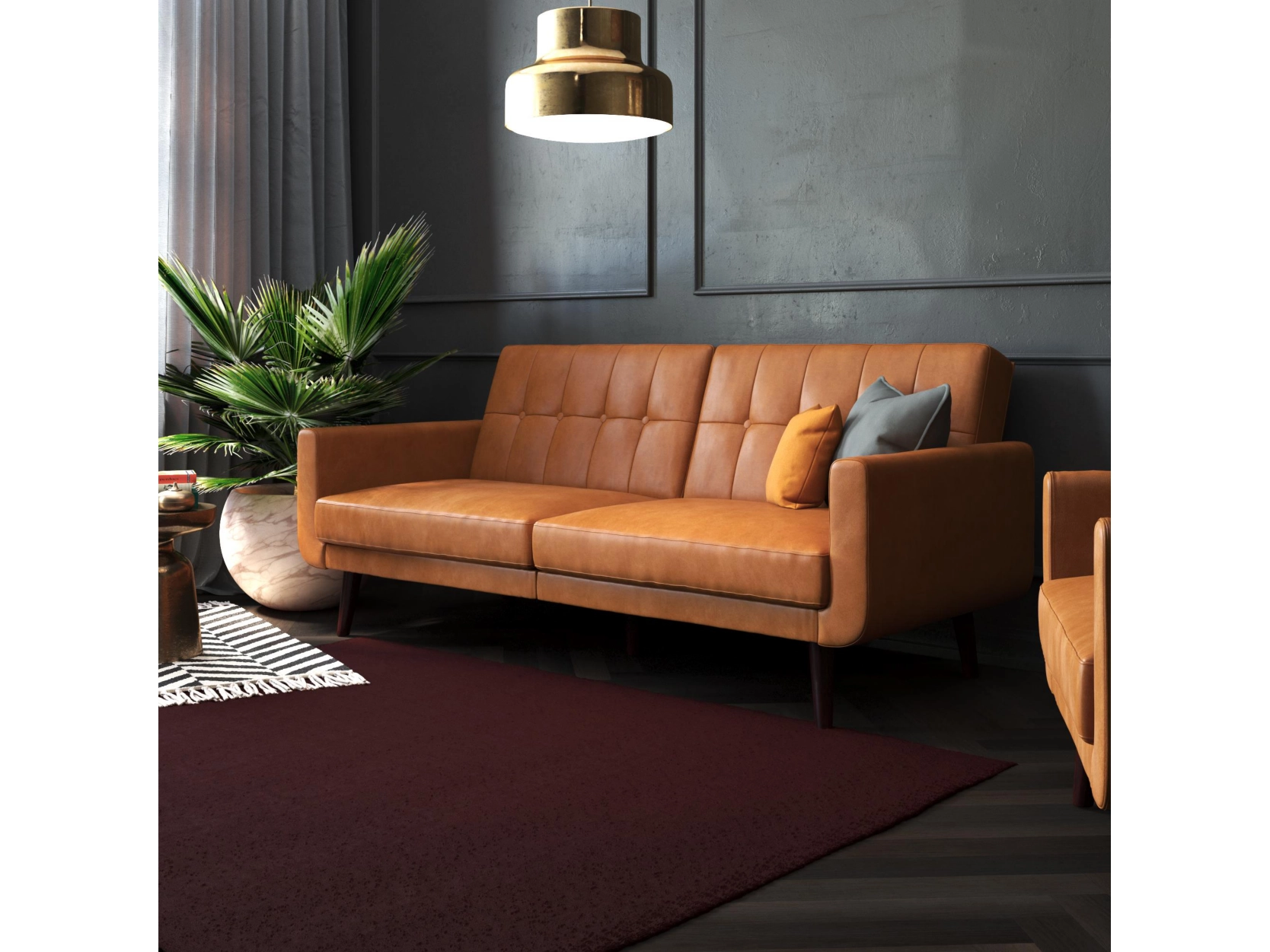 Atwater Living Nova Modern Leather Futon