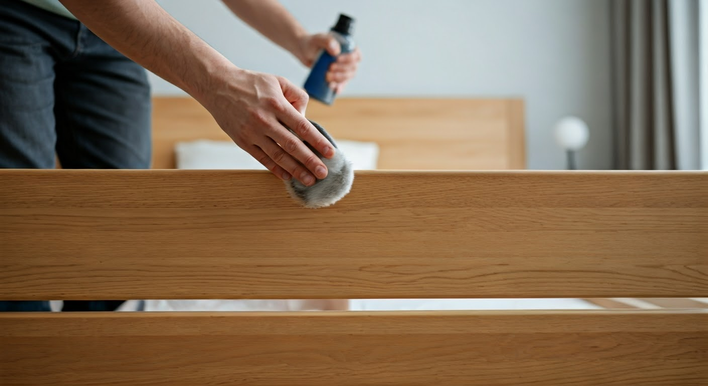 Maintenance of a wooden bed frame