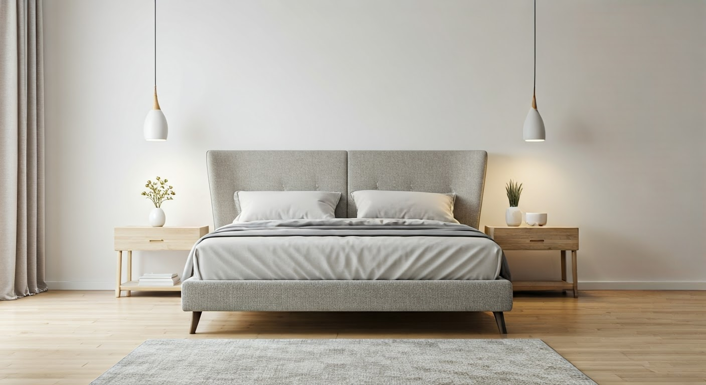 Serene bedroom promoting better sleep