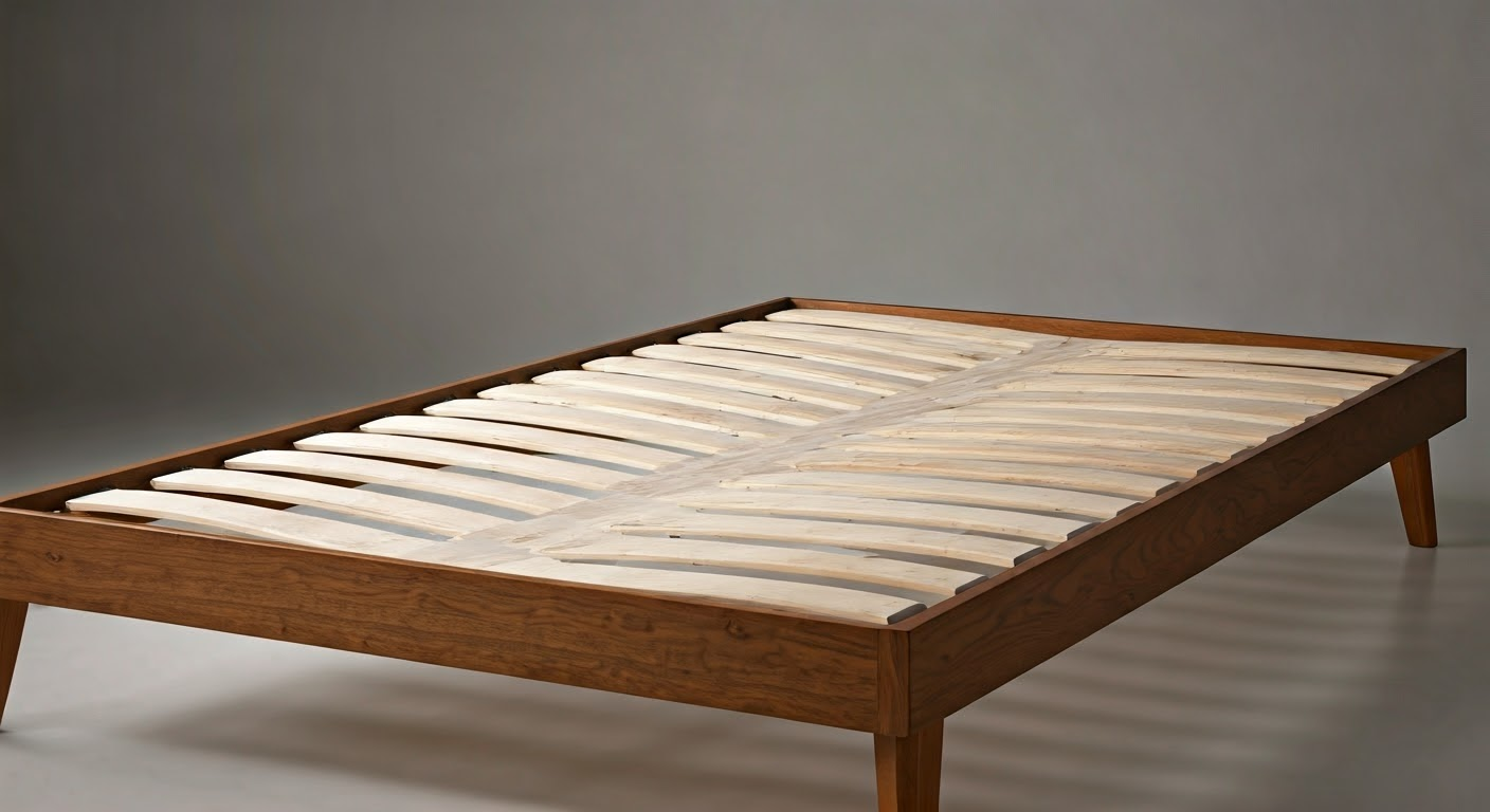 Elegant bed frame showcasing support