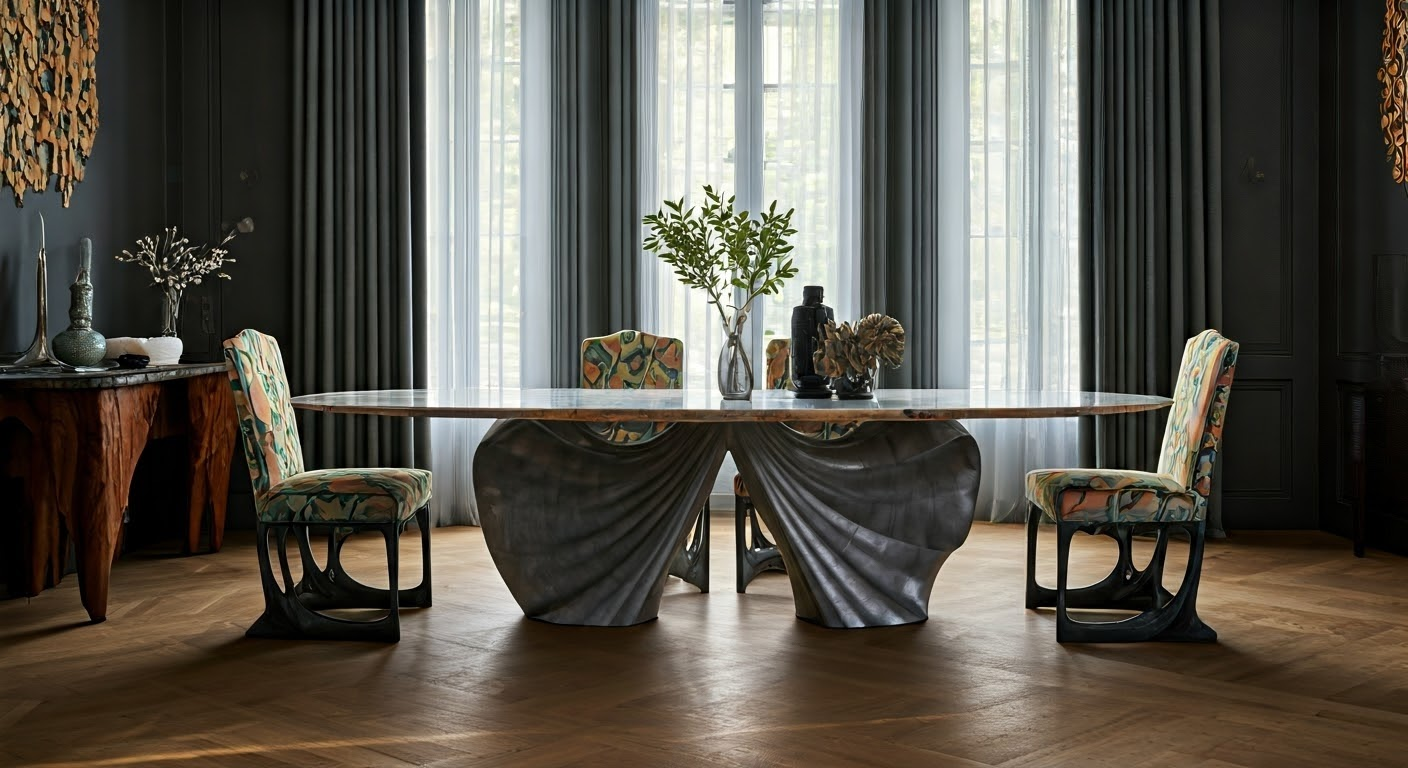 Stylish artistic dining room furniture