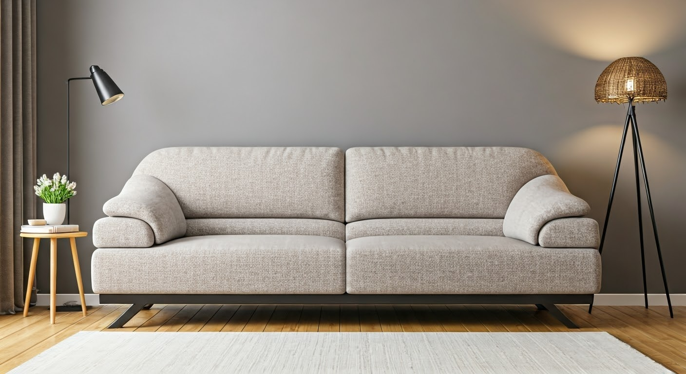 Cozy living room with ergonomic couch