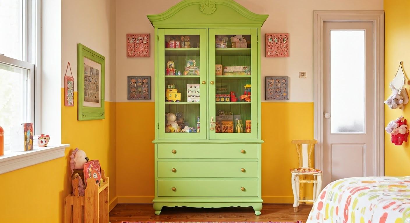 Armoire in children's playroom
