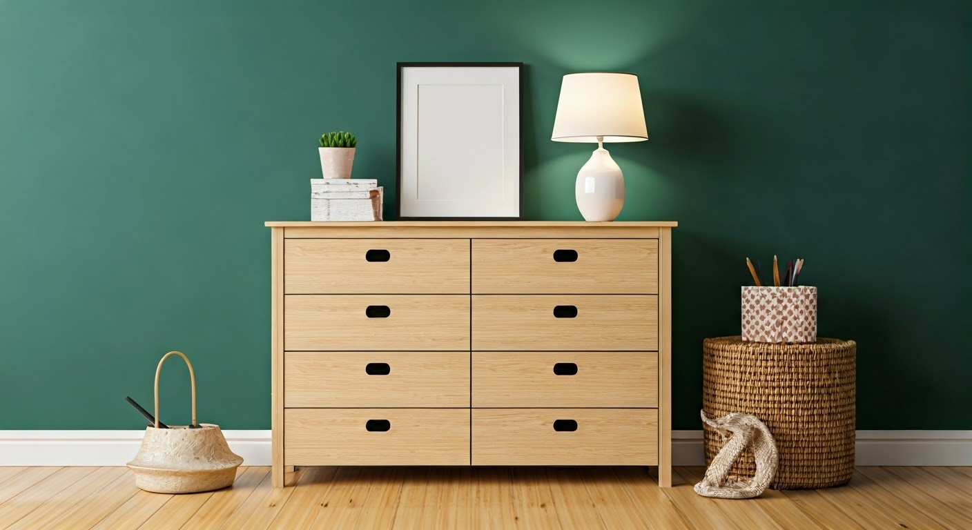 Stylish multifunctional dresser in decor