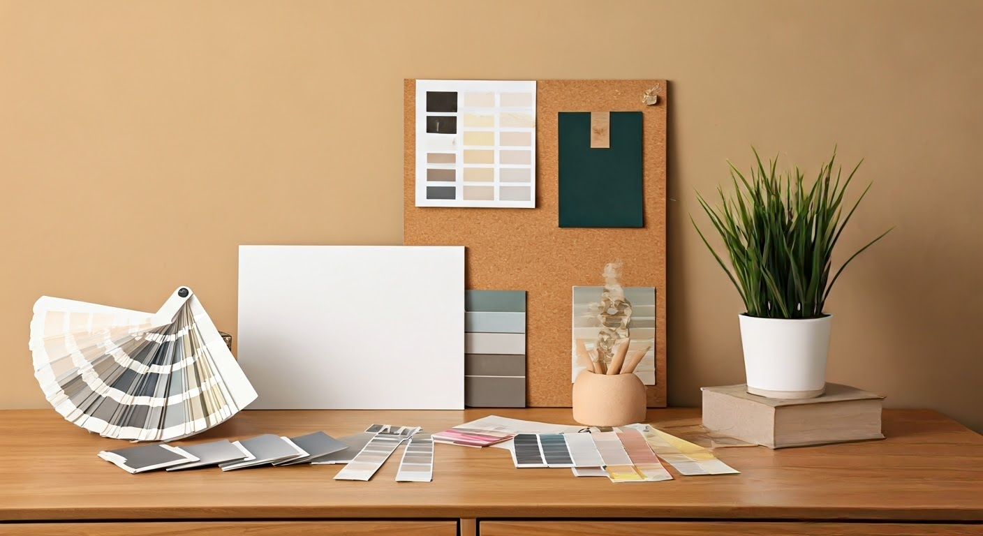 Color scheme inspiration in a home office