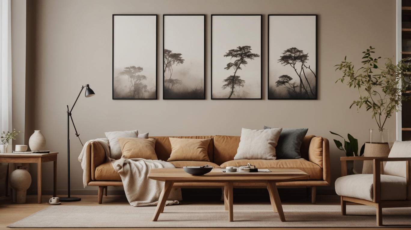 Well-decorated living room