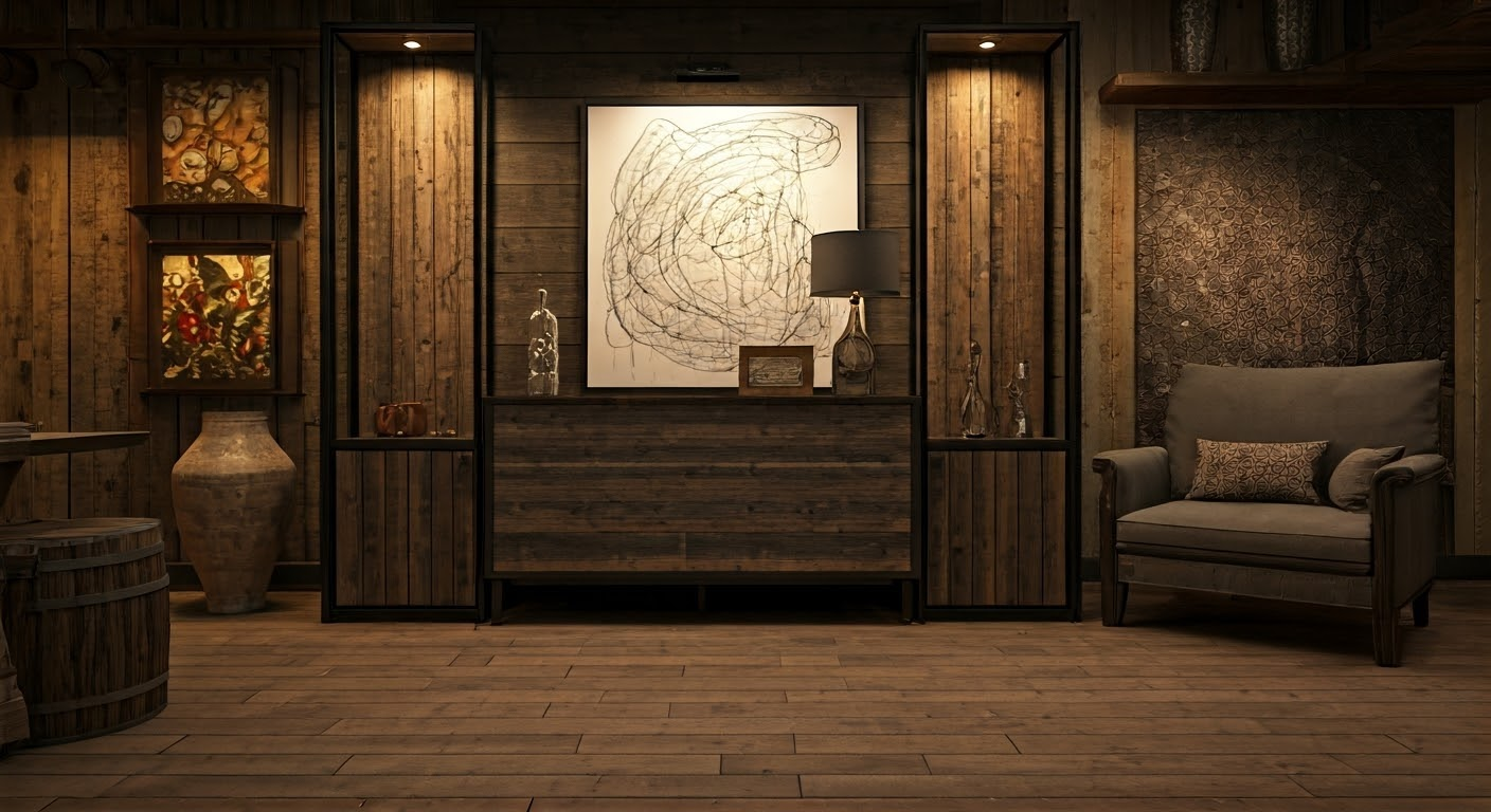 Rustic and modern design mix