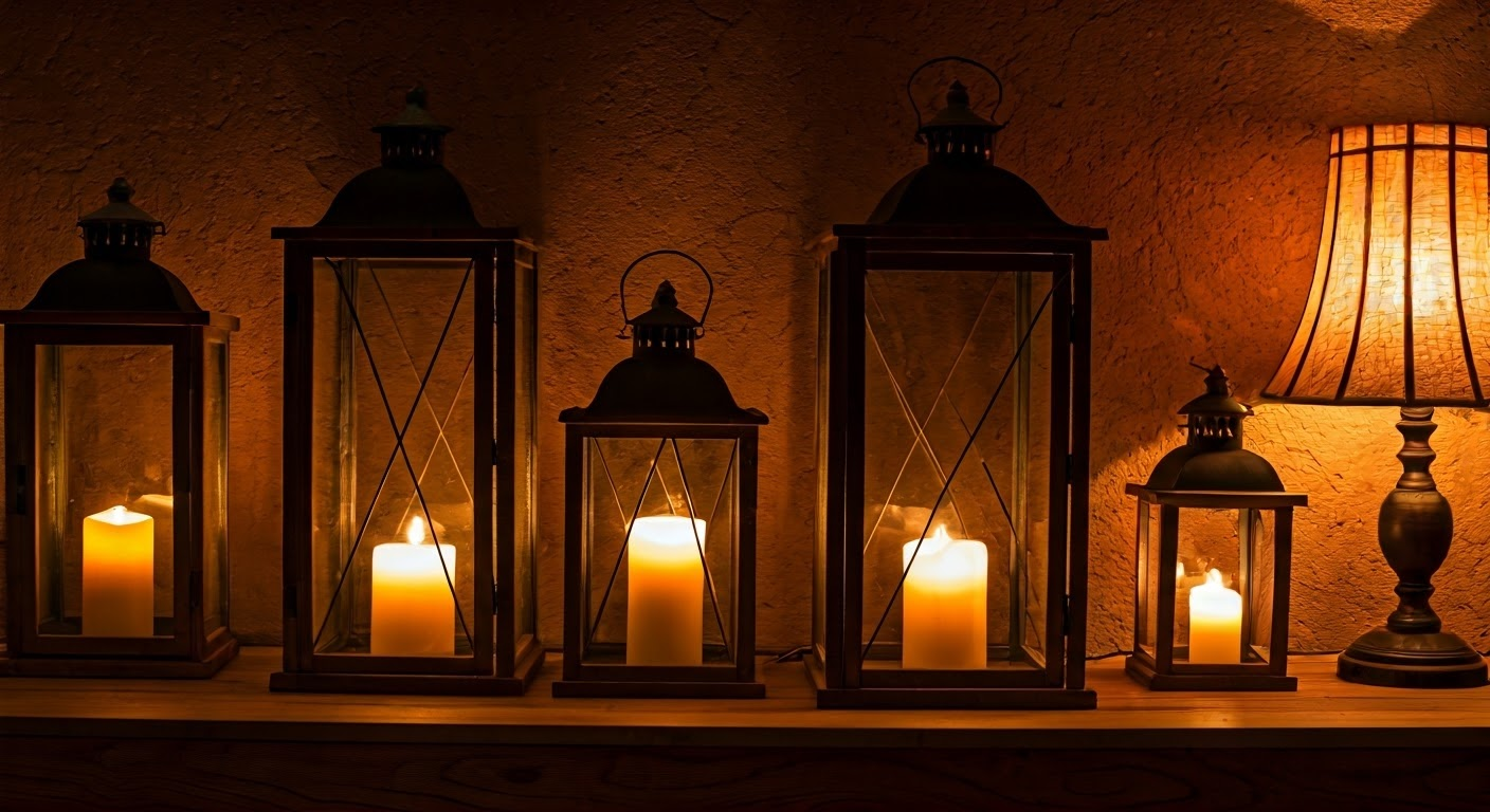 Farmhouse lighting in a living space