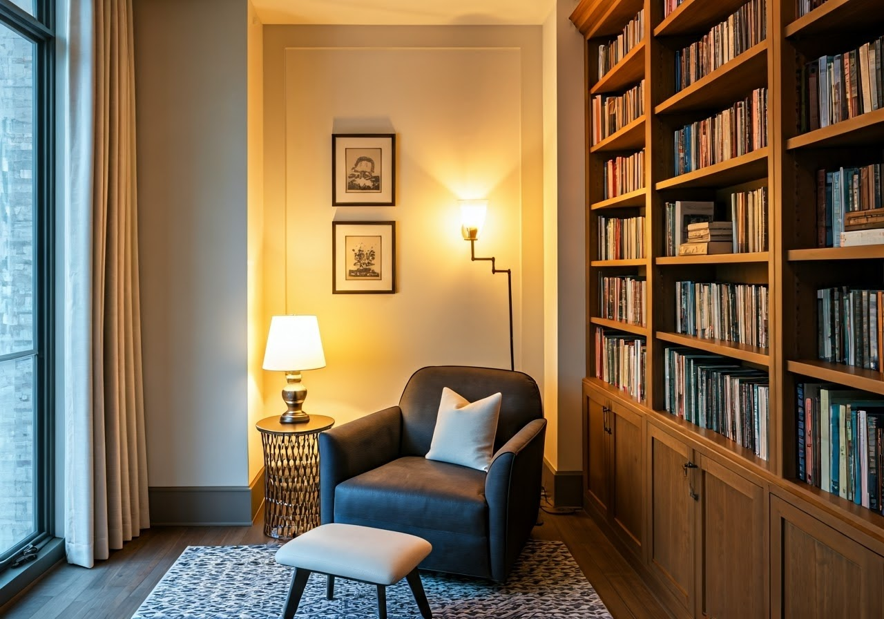 Cozy reading nook in Atlanta