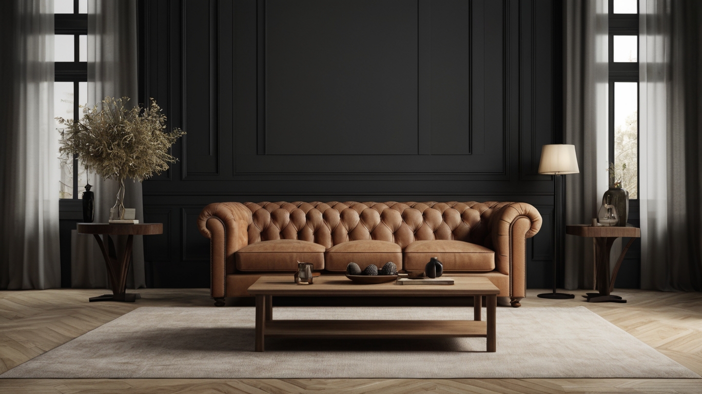 Modern room with a Chesterfield Sofa