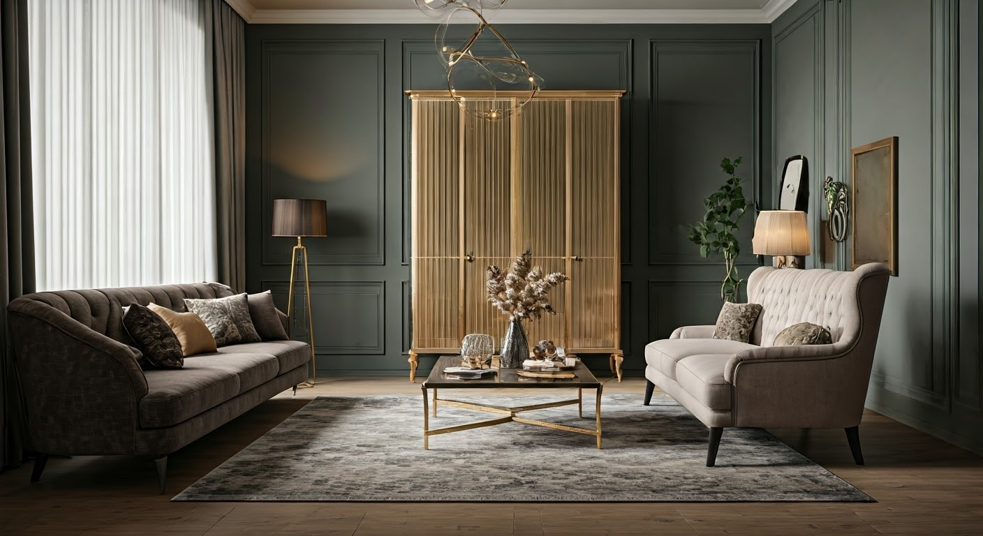 Stylish room with budget-friendly furniture