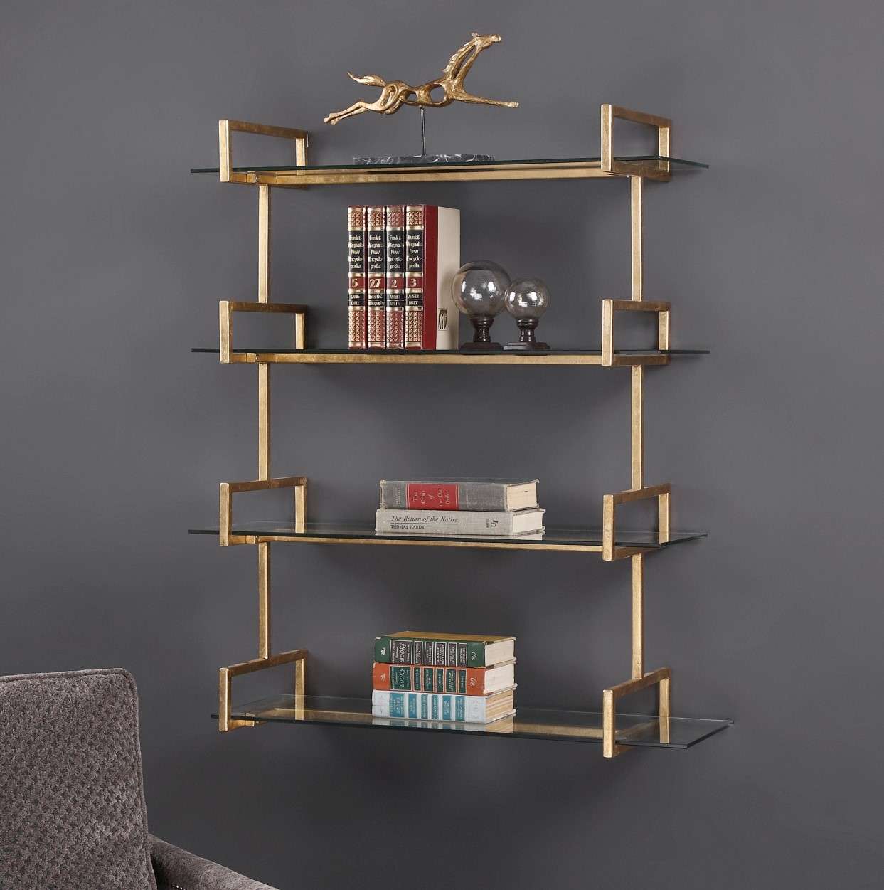 Uttermost Auley Gold Wall Shelf by Ashley Furniture