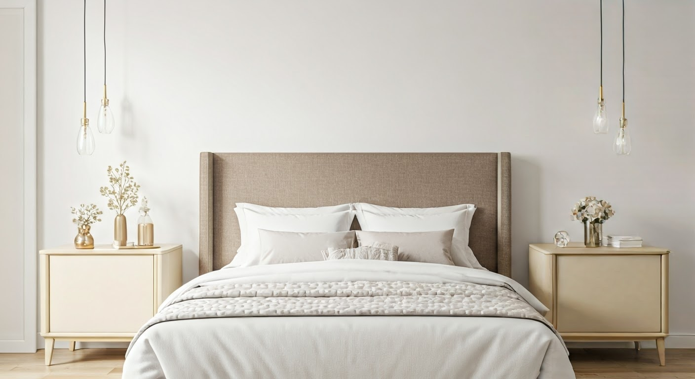 Beautifully styled bedroom scene