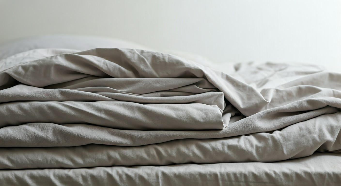 Layered bed with textures