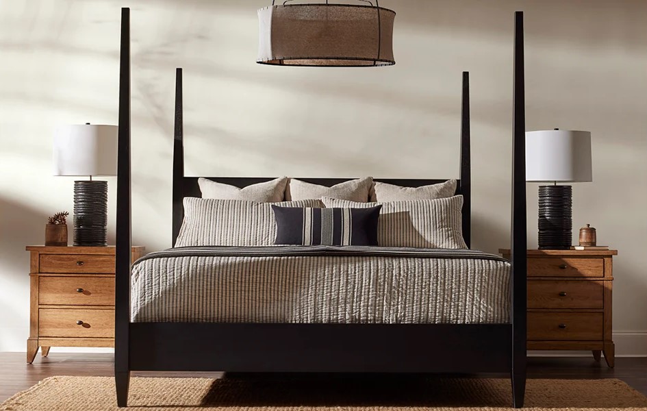 Trisha Todays Traditions Black Poster Bed by The Dump