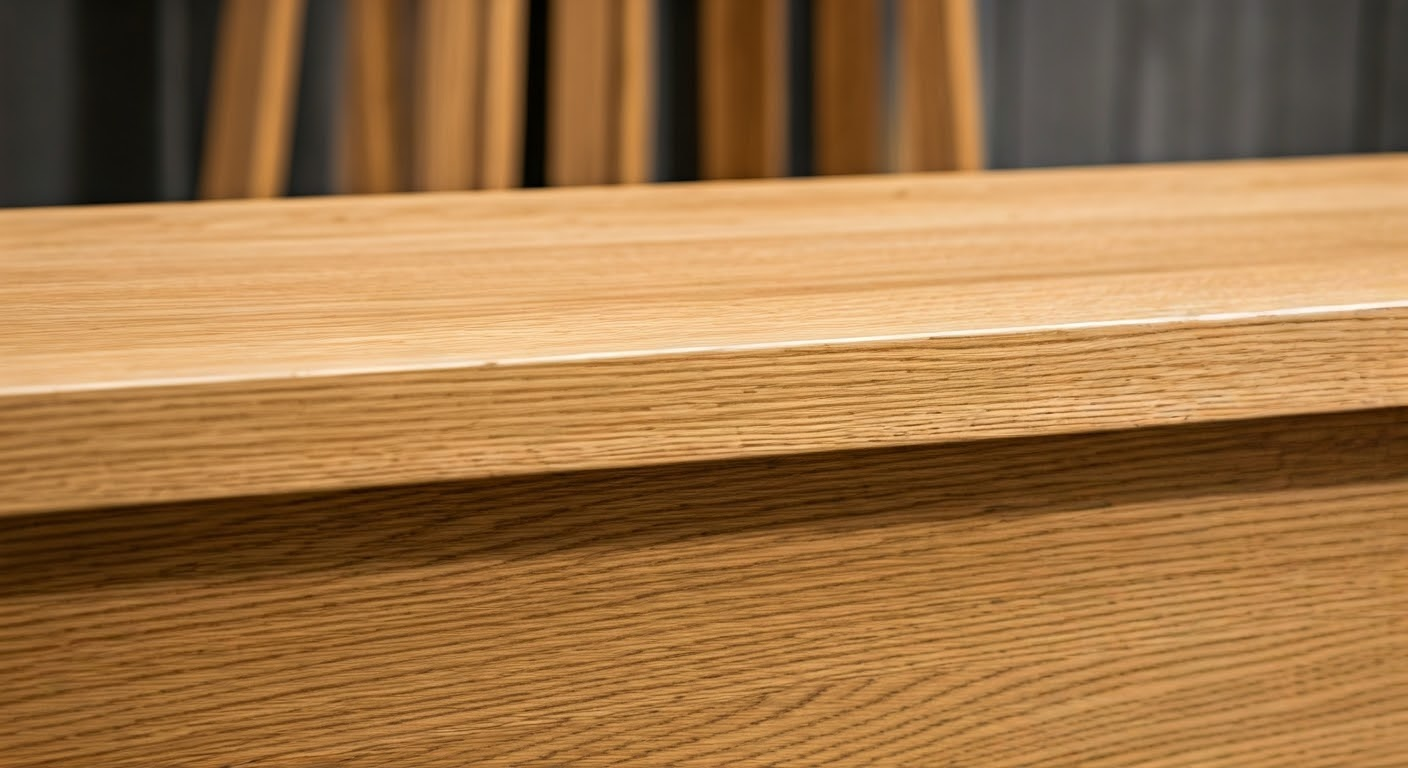 Close-up of natural oak grain