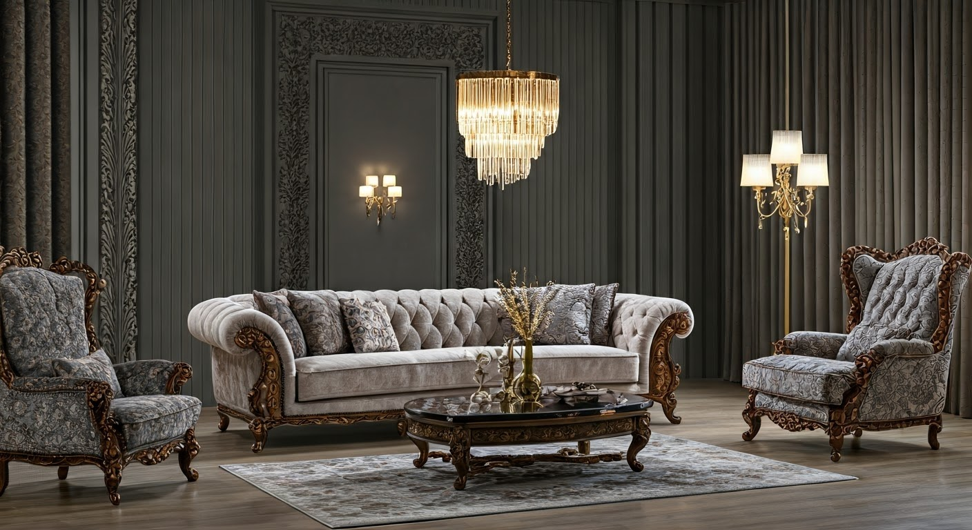 Elegant living room with luxury furniture