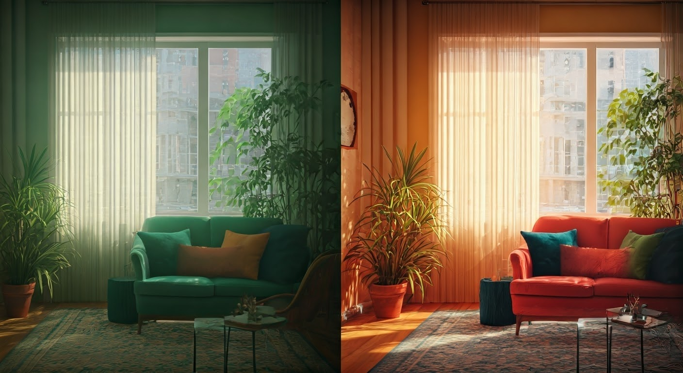 Sunlit room showcasing light exposure