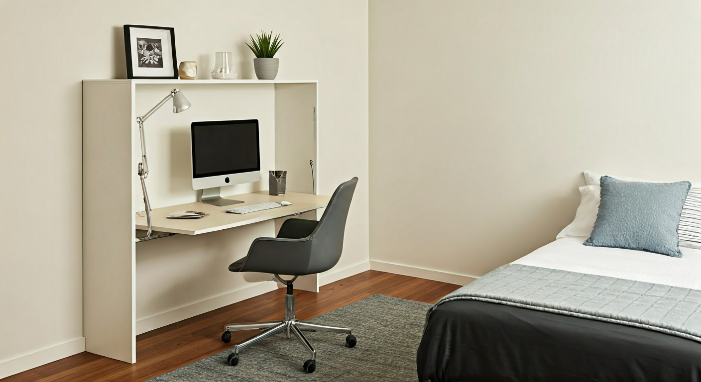 Guest room with home office
