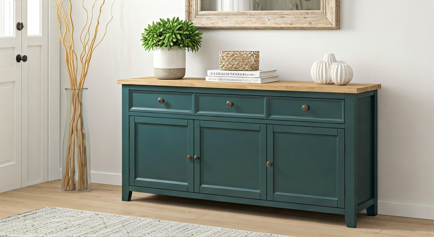 Stylish entryway with storage chest