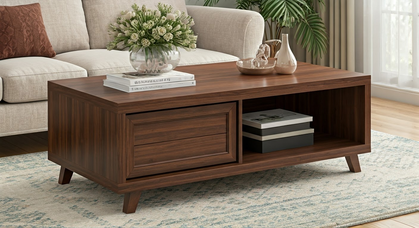 Multi-functional sofa table in living room